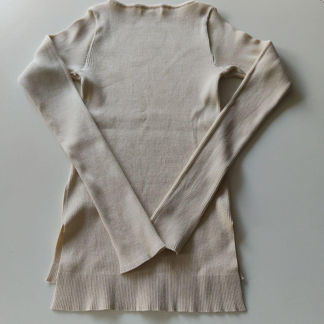 週末限定値下げAURALEE ロンハーマンギザボートネック コットンリブ ニット