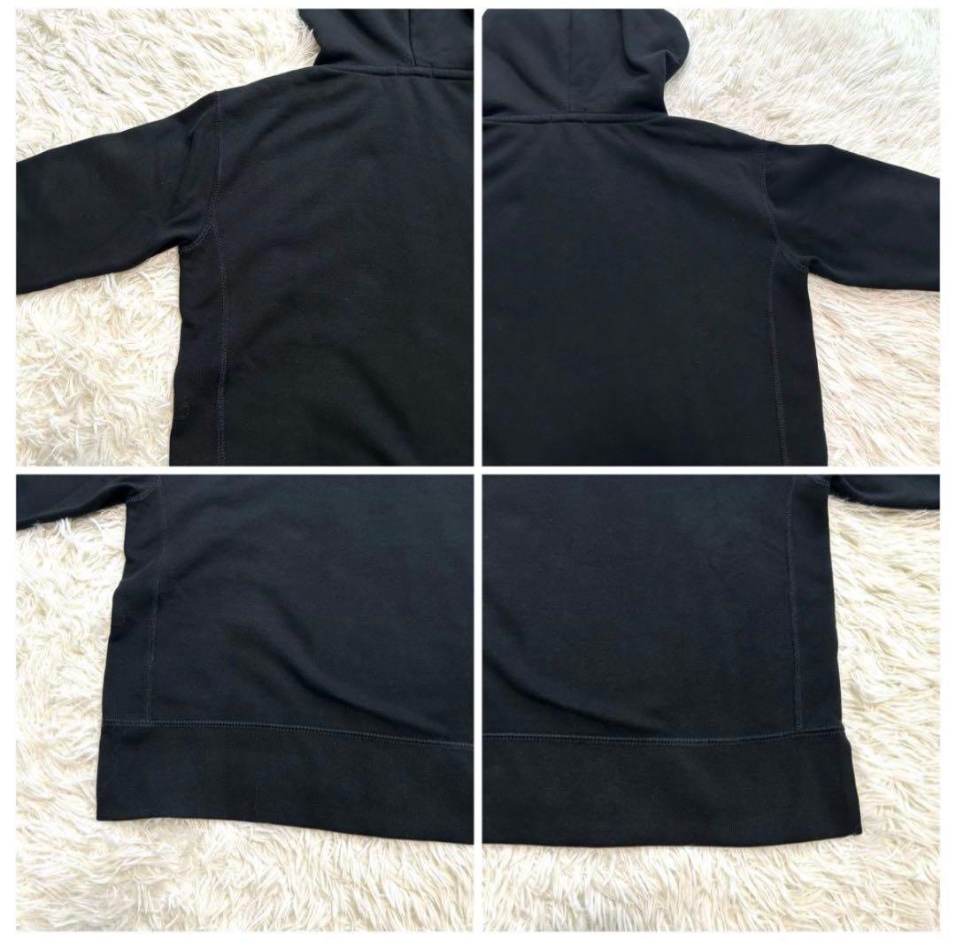 ポロラルフローレン　ジップアップパーカー　XS ブラック系　ホワイトポニー　刺繍
