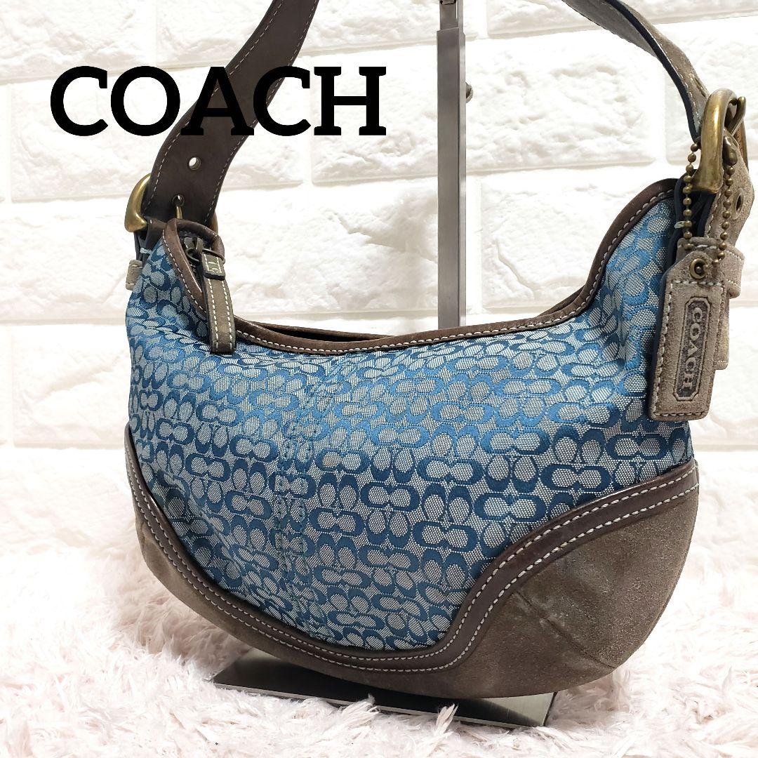 COACH コーチ ソーホー ワンショルダーハンドバッグ ホーボー ブルー