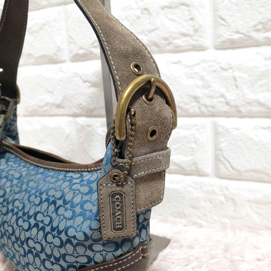 COACH コーチ ソーホー ワンショルダーハンドバッグ ホーボー ブルー
