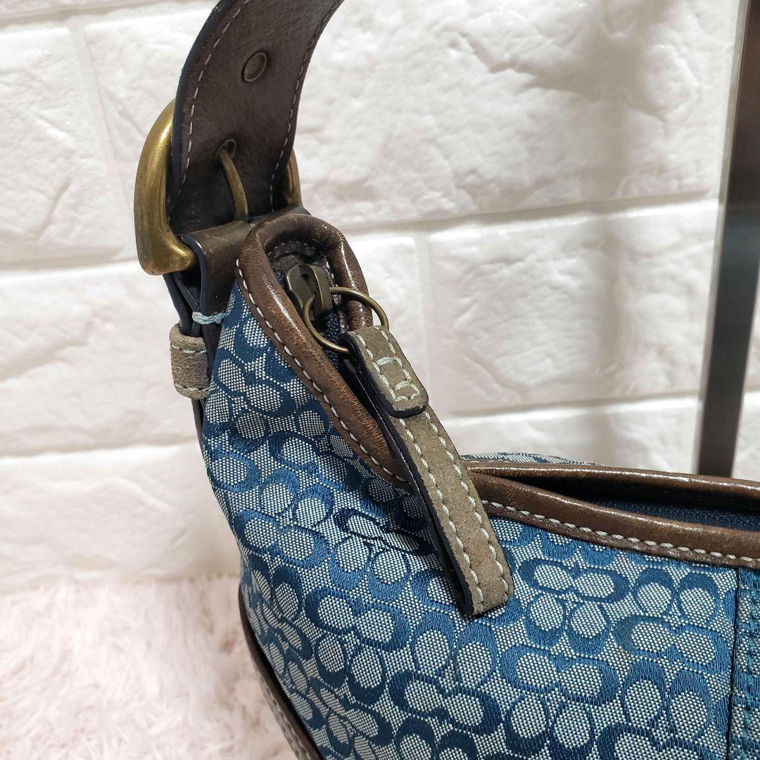 COACH コーチ ソーホー ワンショルダーハンドバッグ ホーボー ブルー