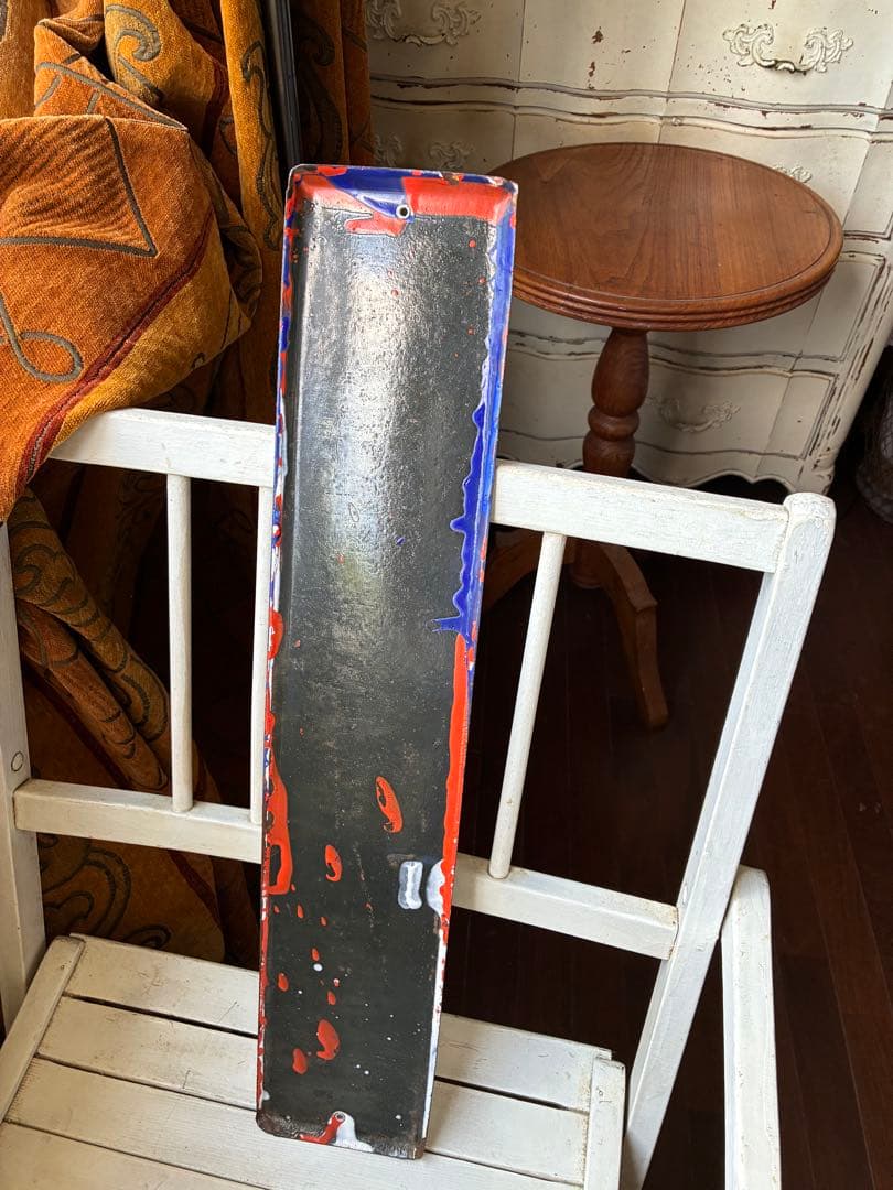 アンティーク　ホーロー　サイン　プレート　看板　　地下はアサヒ　昭和　骨董　美品