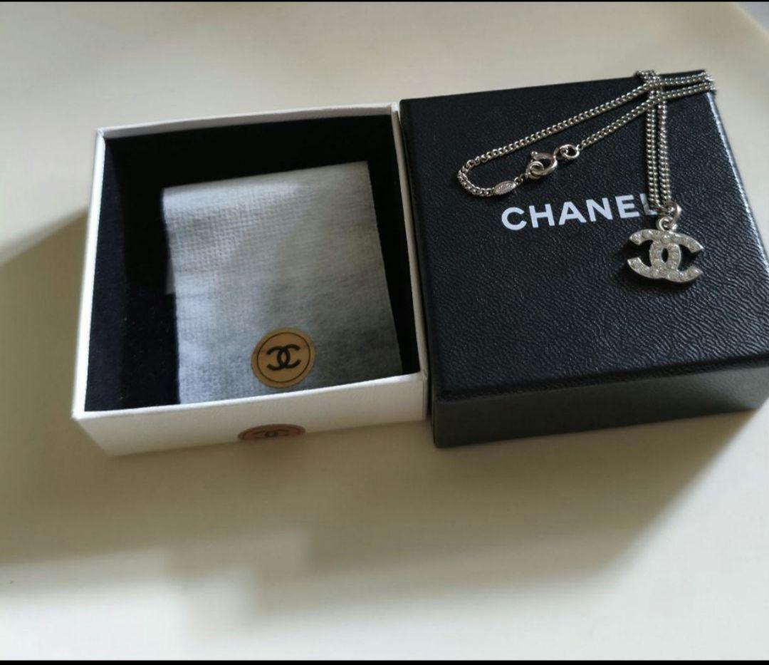 CHANEL ココマークネックレス　ラインストーン【極美品】