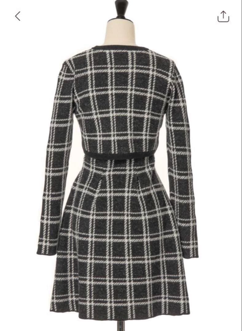 ワンピース herlipto Pantheon Checked Knit Dress