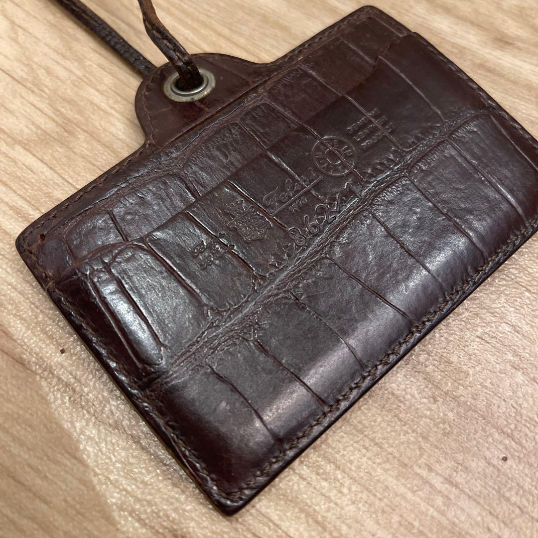 フェリージ パスケース IDケース 定期入れ クロコ型押し