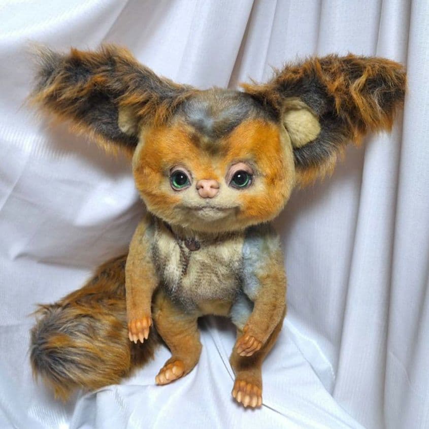 アートドール　りす　ぬいぐるみ　検索用　グレムリン　ファービー2 ハンドメイド