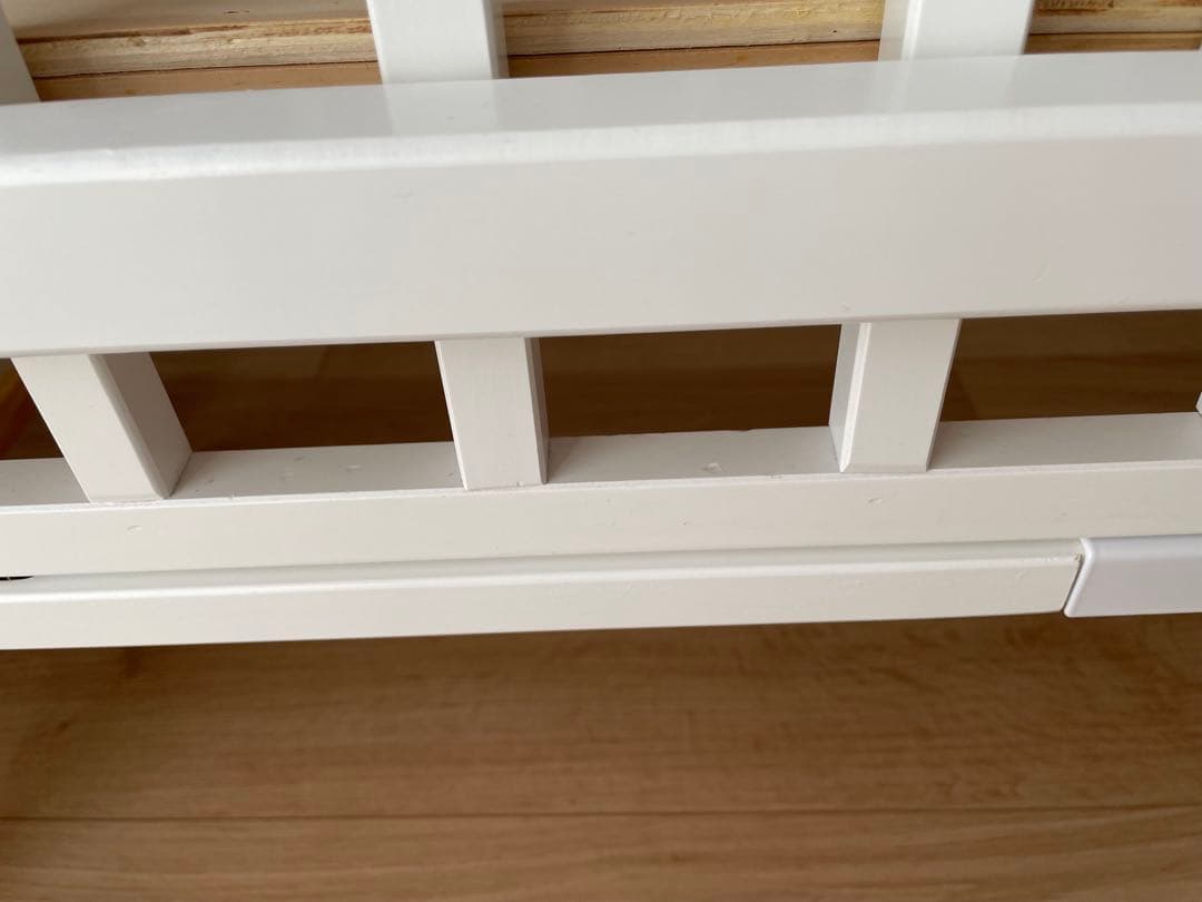 大和屋　そいねーる3 ホワイト　木製ベビーベッド マットス付き