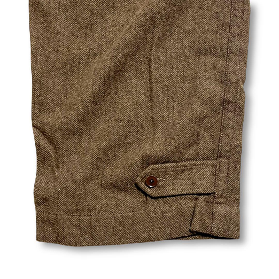 新品 定価3.4万 ナナミカ ウールヘリンボーン ワイドワークパンツ