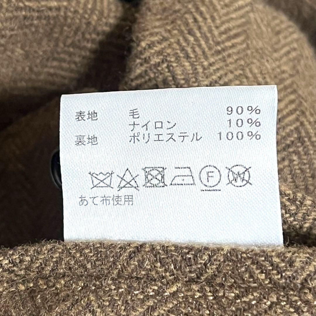 新品 定価3.4万 ナナミカ ウールヘリンボーン ワイドワークパンツ