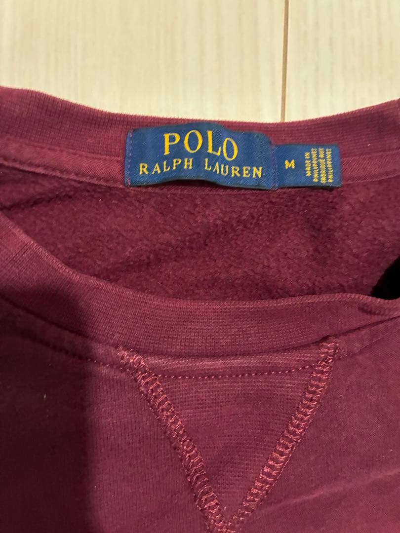 ポロベア　トレーナー　バーガンディー色　Mサイズ