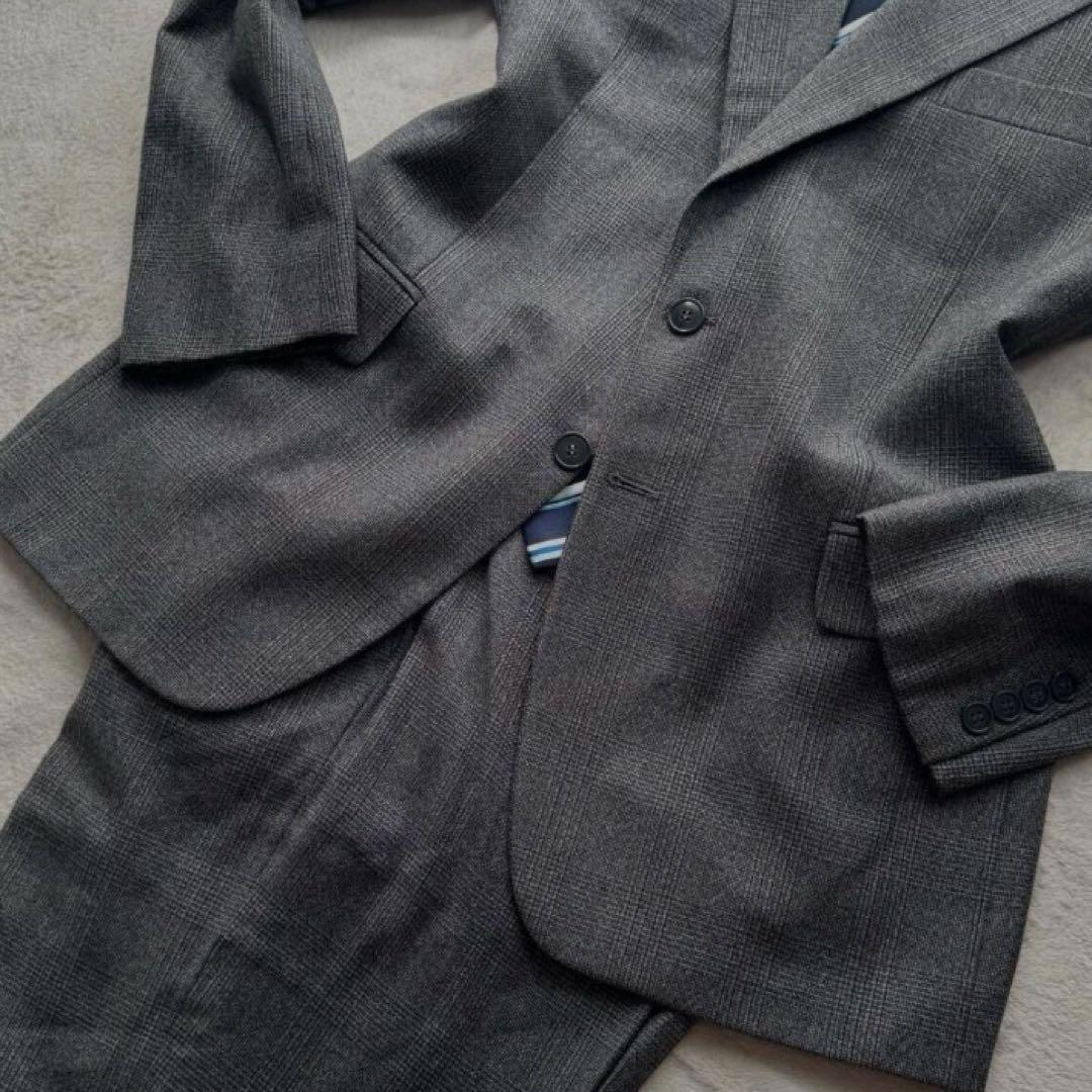 極美品 クリスチャンディオール スーツ モヘヤ混 XL CDシャドーロゴ グレー
