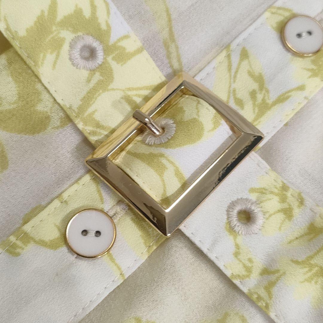 極美品✨ダイアグラム　2025年　フラワープリントプリーツワンピース　ベルト付き