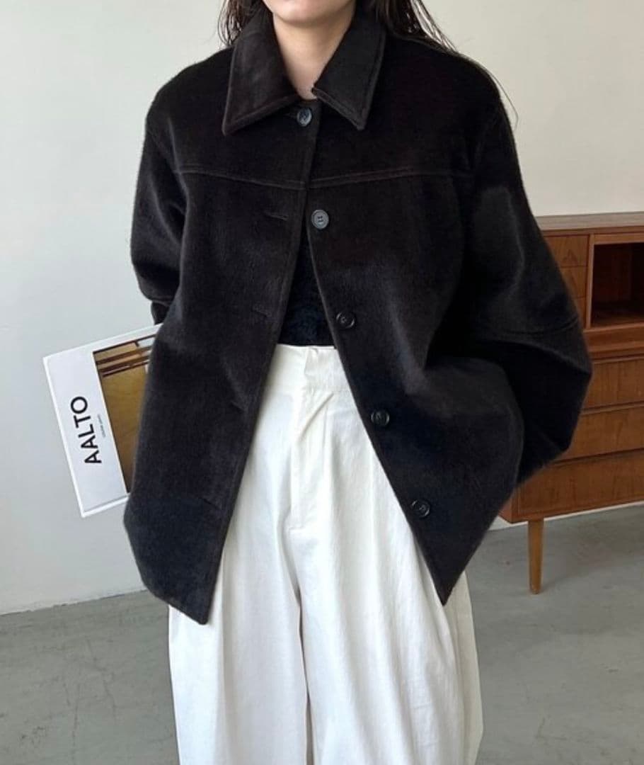 【ほぼ未使用】CAPRICIEUX LEMAGE ホースファーハーフコート