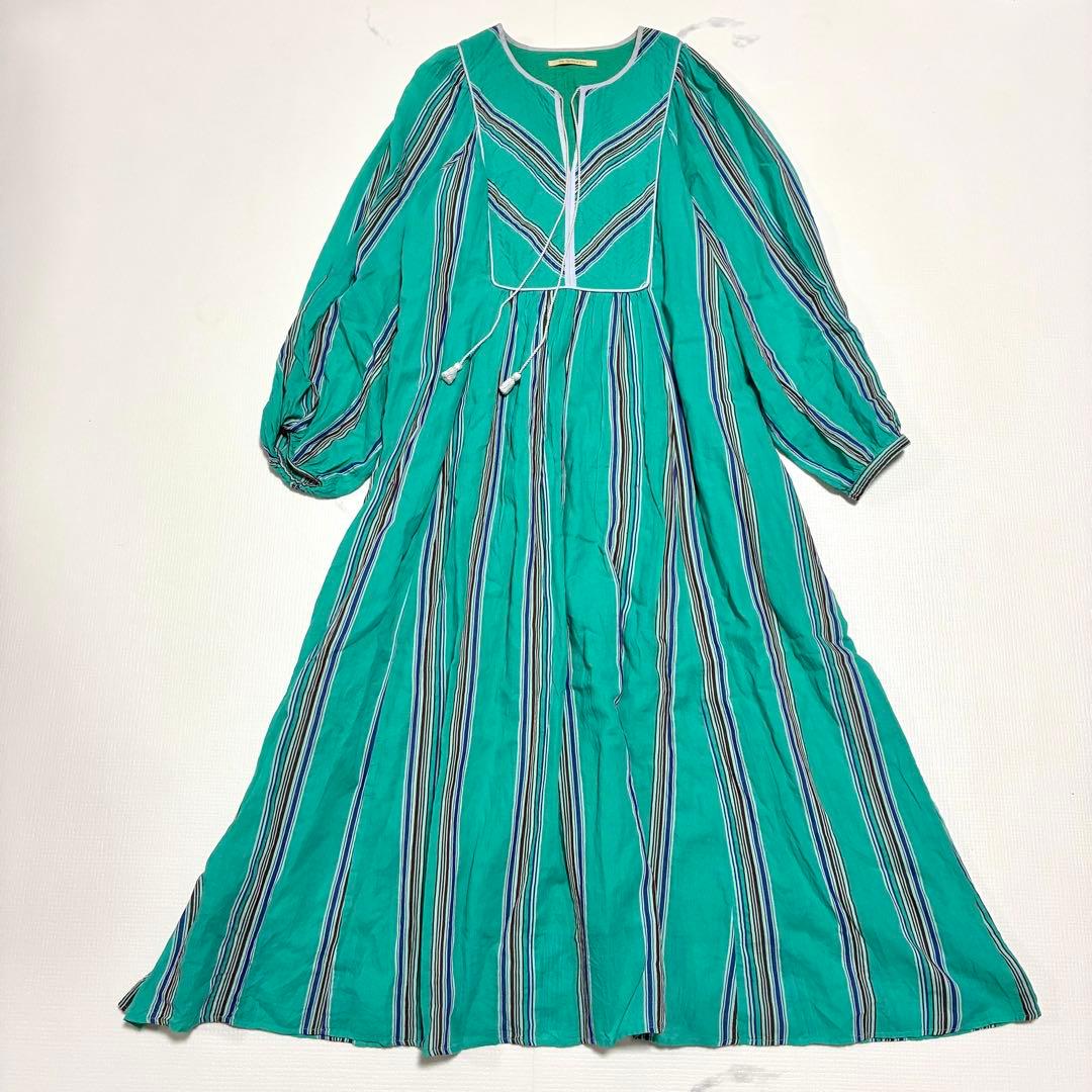 ワンピース ne Quittez pas COTTON VOILE STRIPE DRESS