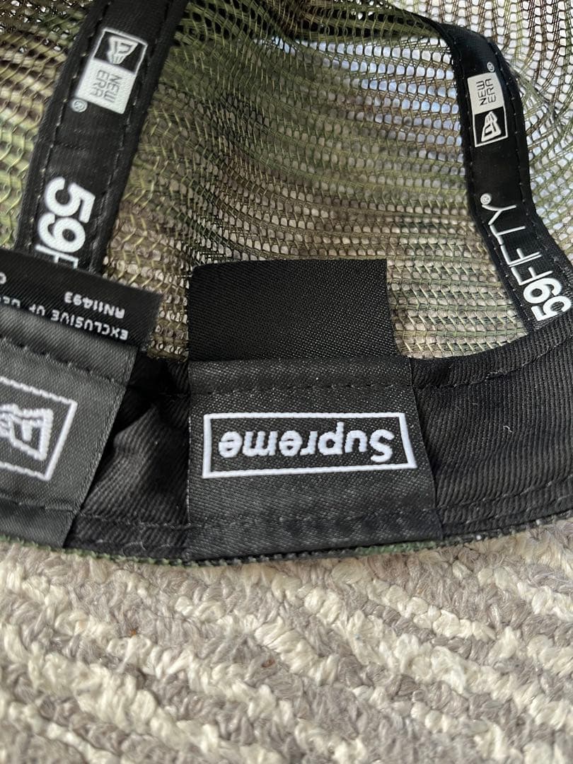 シュプリーム ボックス ロゴ メッシュ バッグ ニューエラ カモフラ