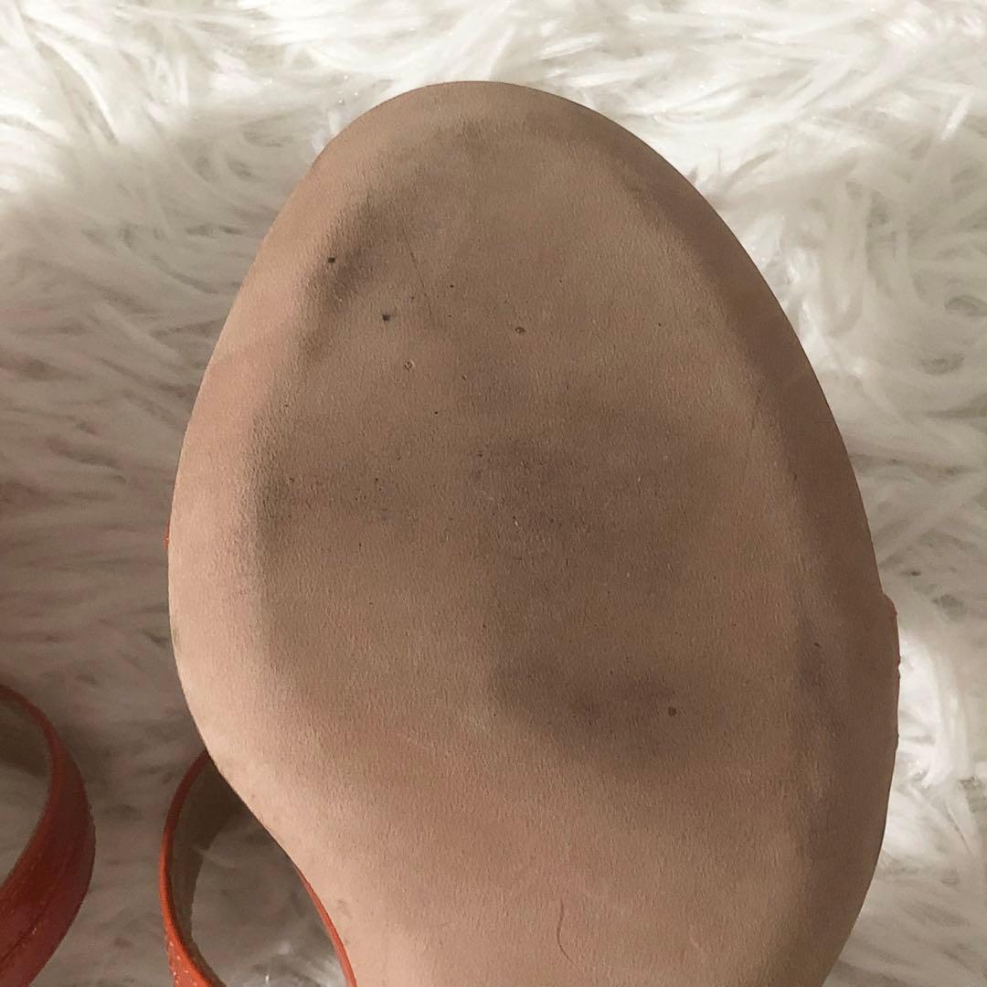 未使用級 ペリーコ ミュール オレンジ ヒール7cm サイズ37