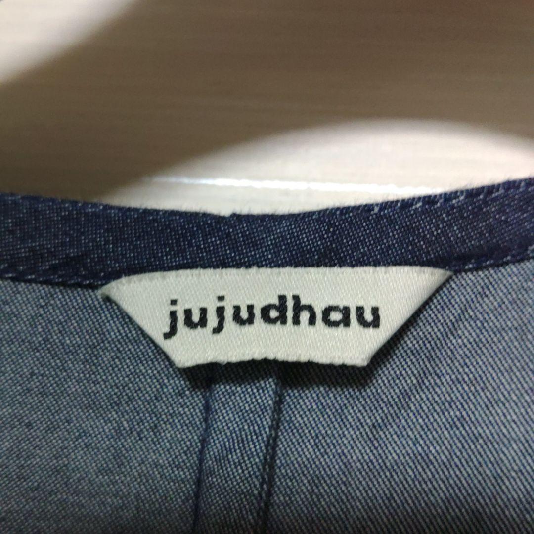 jujudhau ズーズーダウ　デニム　ティアードワンピース