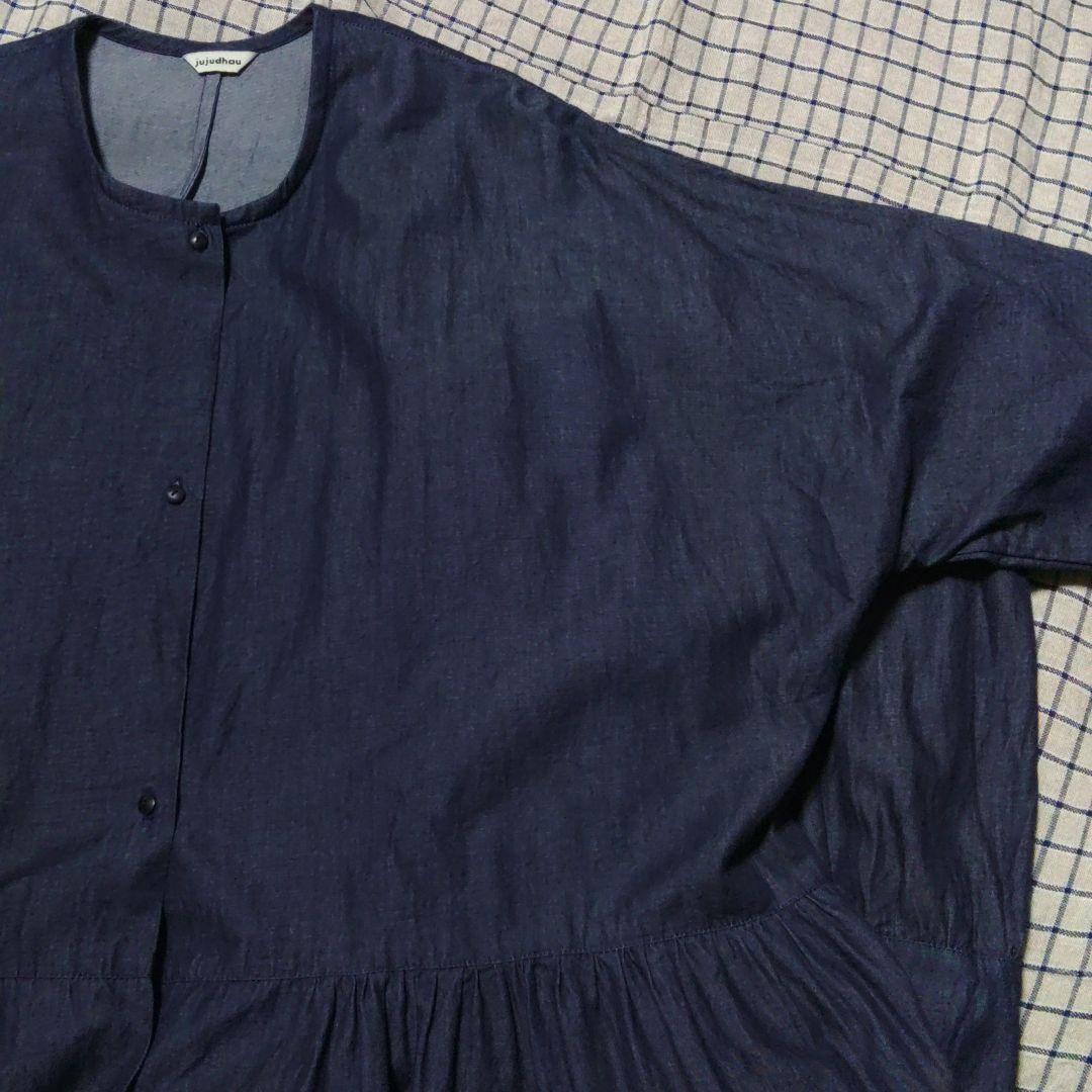 jujudhau ズーズーダウ　デニム　ティアードワンピース
