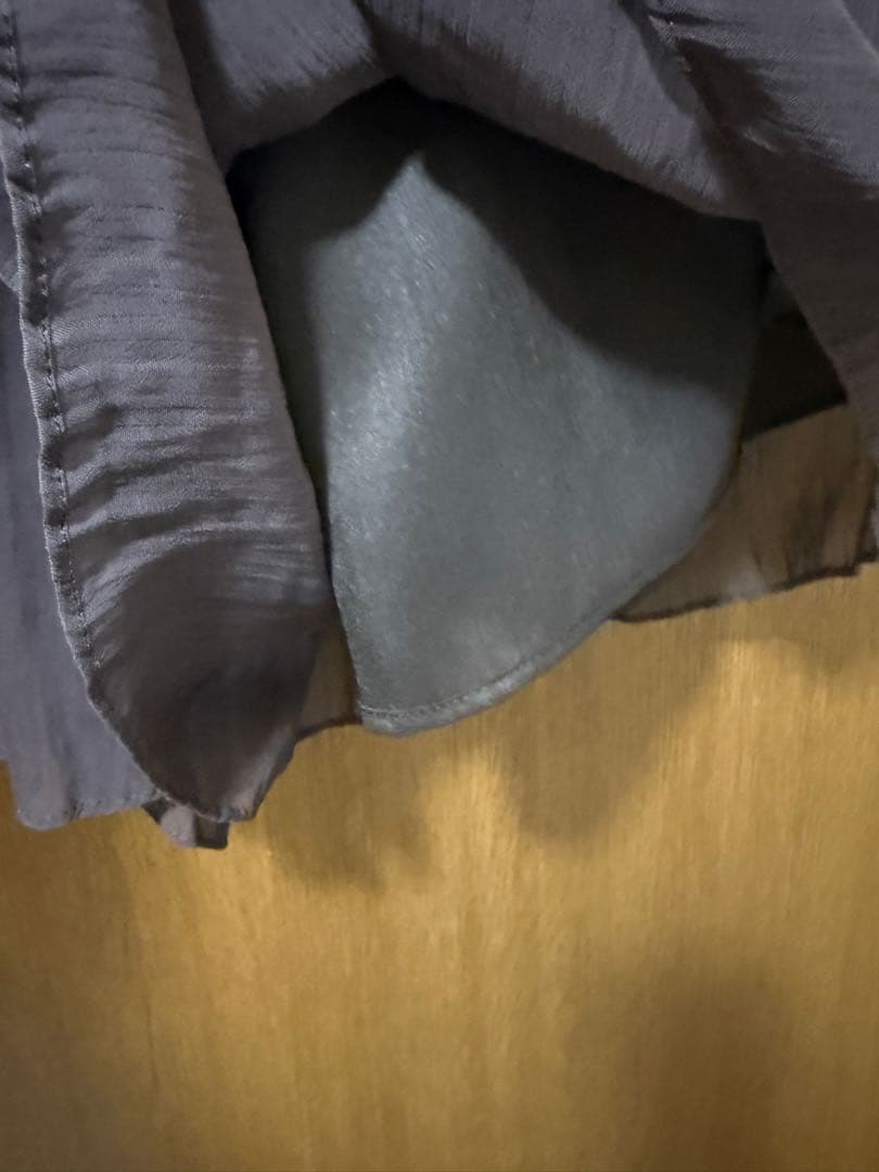 新品タグ付きビアズリーNEWシワシフォンギャザーパンツサイズ1