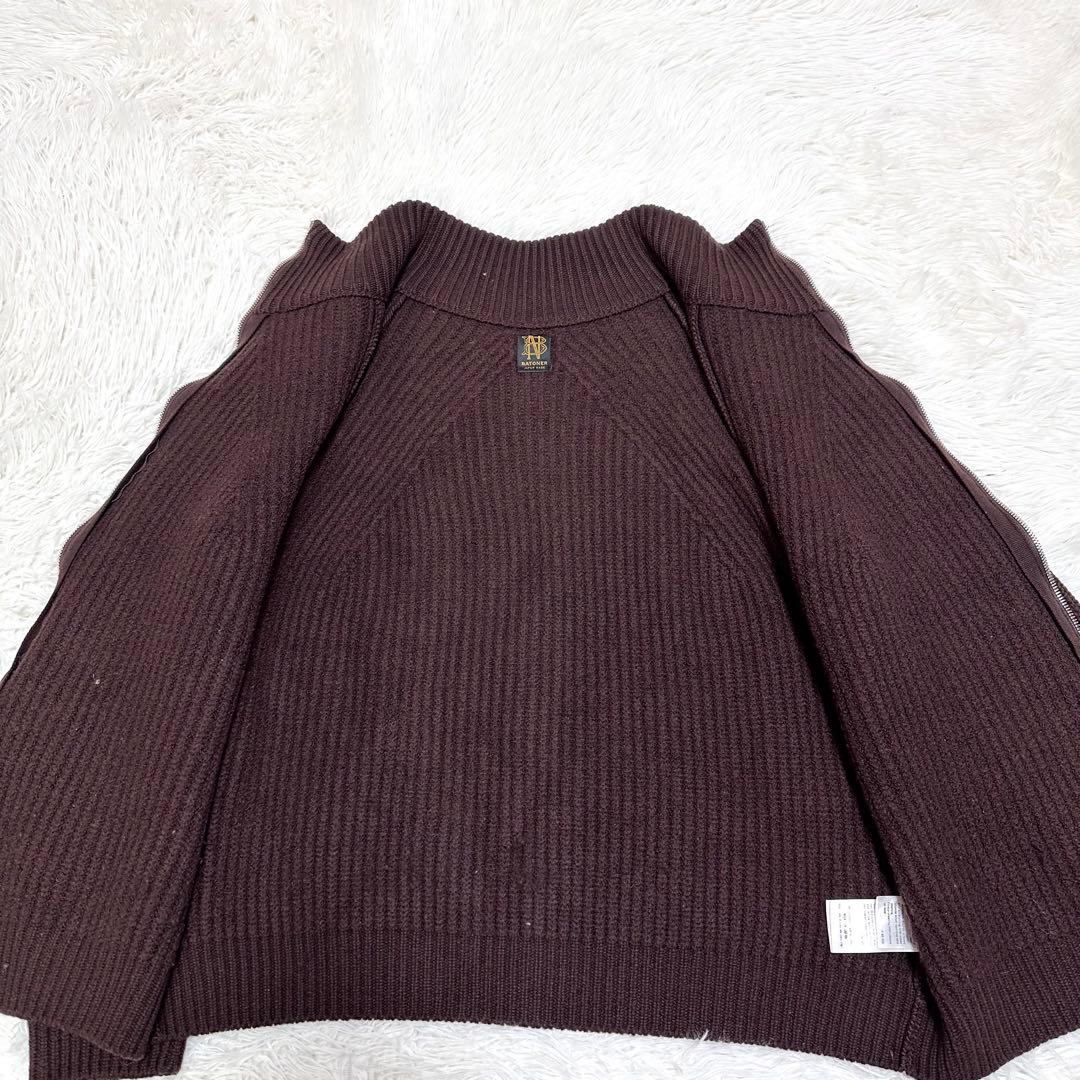 【Wジップ✨】BATONER ドライバーズニット 2サイズ モックネック ウール