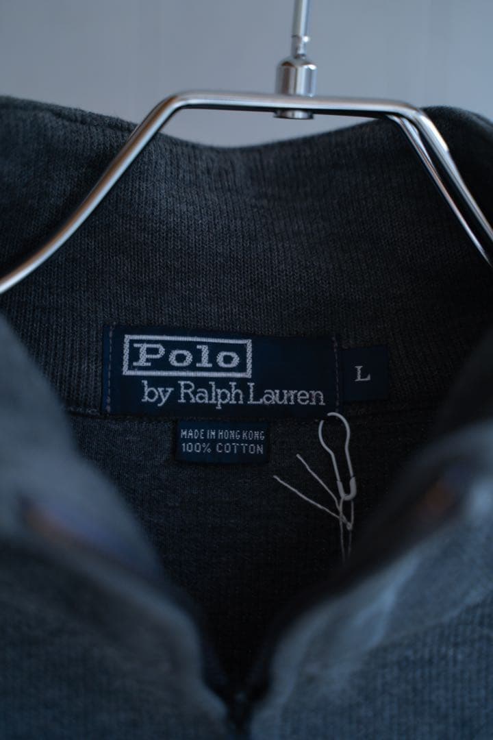 90s POLO RALPH LAUREN ハーフジップコットンニット