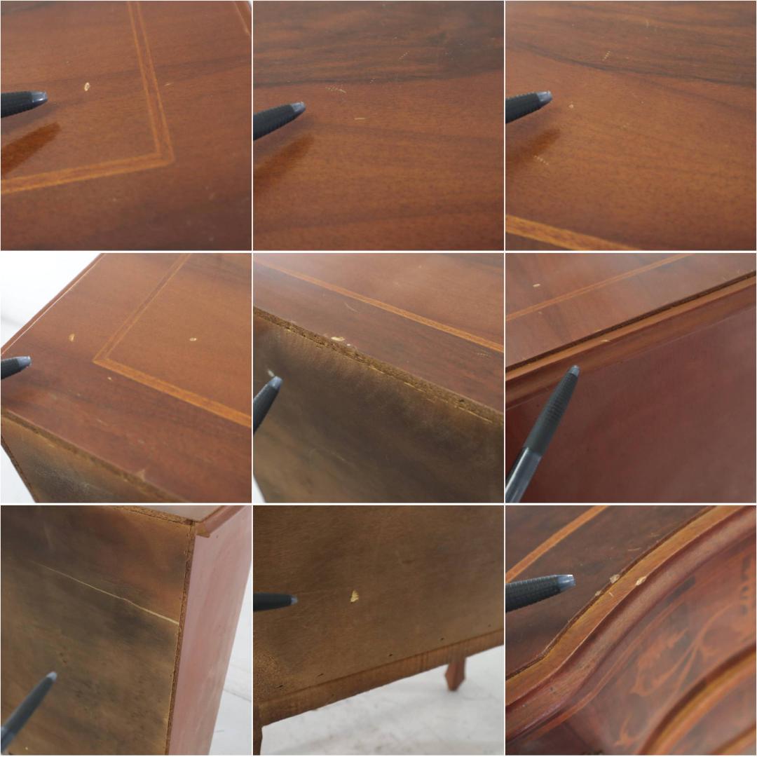 値下げイタリア製 TAROCCO VACCARI 象嵌細工 猫脚 チェスト 5段