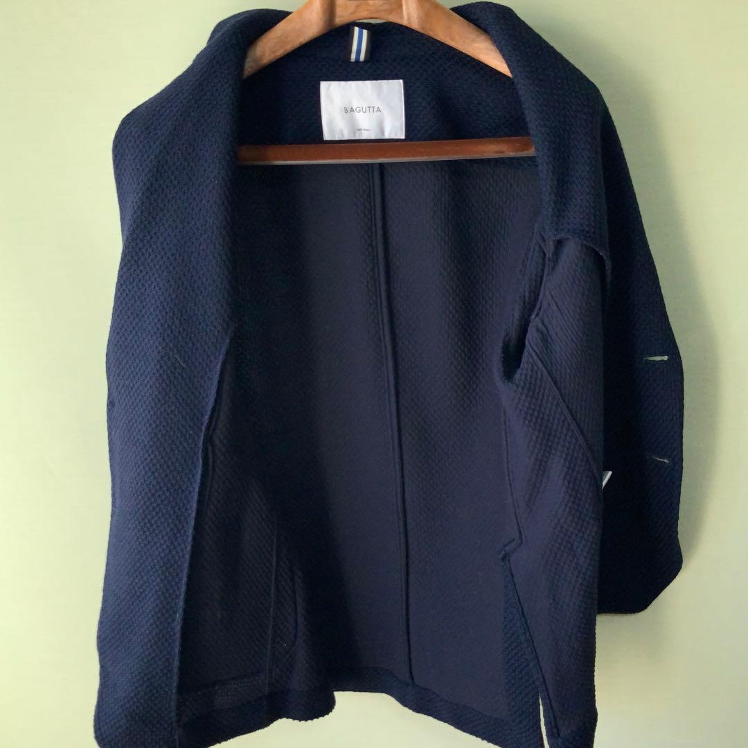 BAGUTTA バグッタ ウールジャケット 46 イタリア製 ネイビー