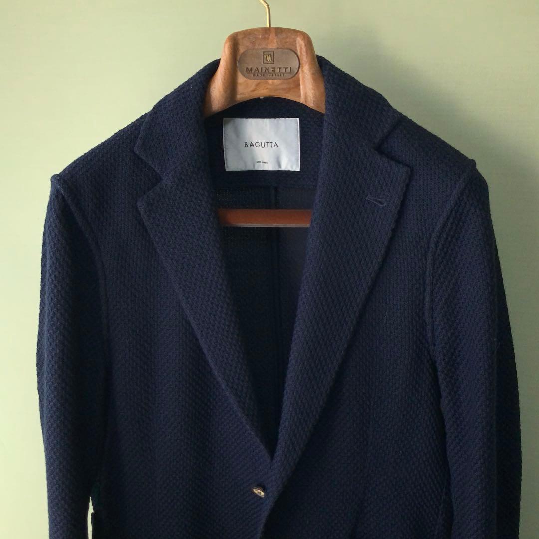 BAGUTTA バグッタ ウールジャケット 46 イタリア製 ネイビー