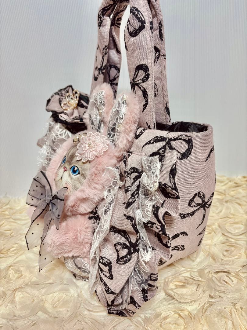 コヤンイサムチョン　リボン柄ダブルフリルコロリンバッグ