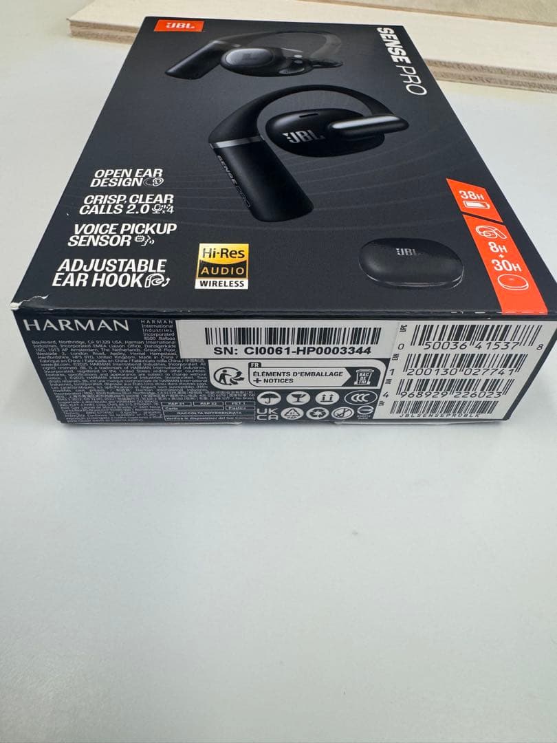 < 超美品> JBL SENSE PRO ワイヤレスイヤホン ブラック