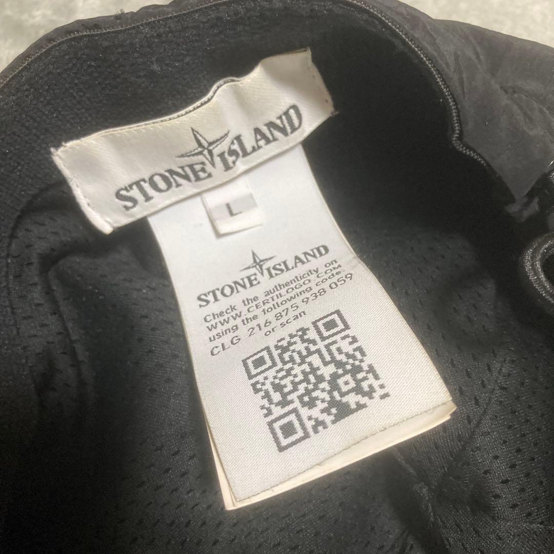 正規　ストーンアイランド ナイロンメタル　キャップ　ブラック