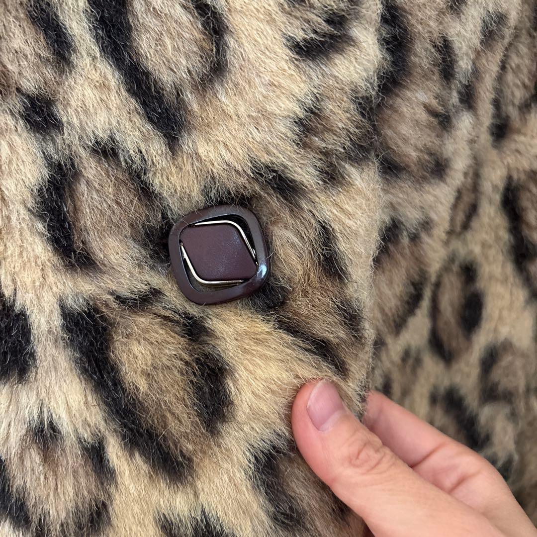 60s Russel Taylor コート　フェイクファー　レオパード　70s