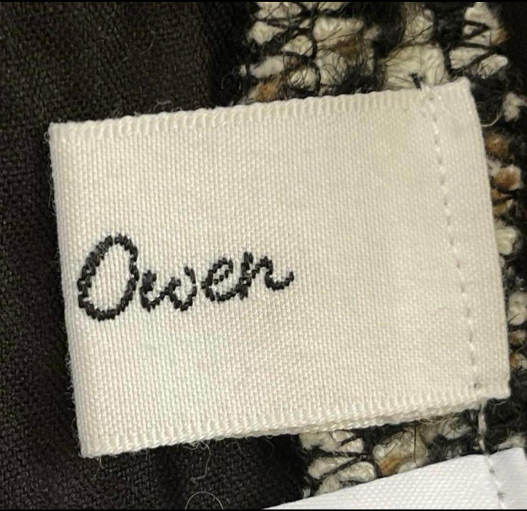 ミラオーウェン ミックスツイードニットカーディガン