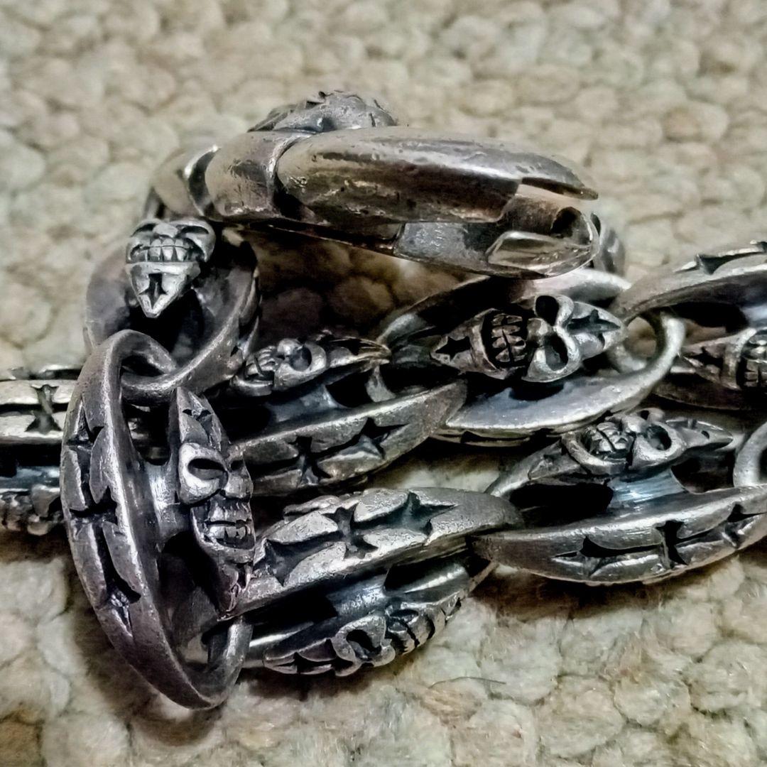 スカルデザイン ウォレットチェーン 280g