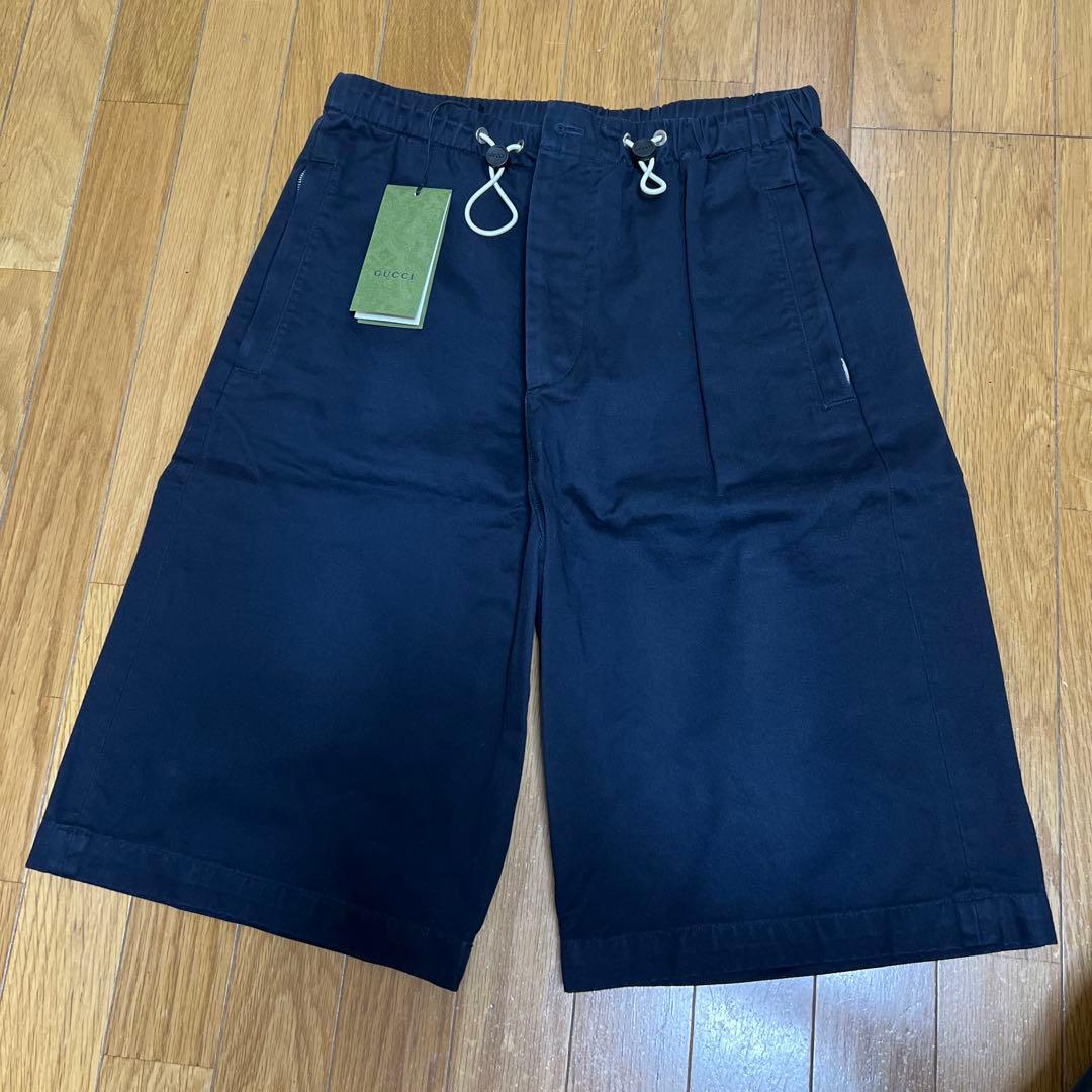 【国内正規品、未使用】GUCCI ネイビー ショートパンツ 48サイズ