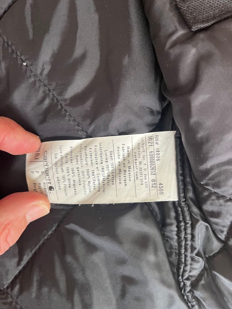 【美品】Carhartt V01 ダックベスト 黒 S メキシコ製