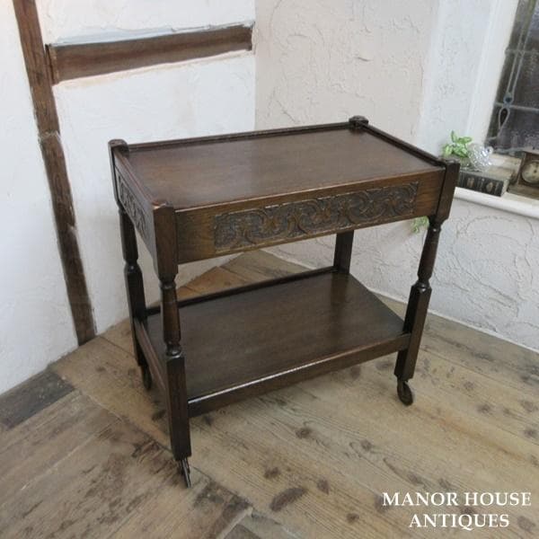 イギリス アンティーク 家具 キッチンワゴン トロリー 引き出し付き 6890d