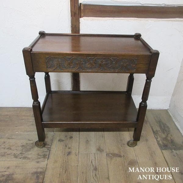 イギリス アンティーク 家具 キッチンワゴン トロリー 引き出し付き 6890d