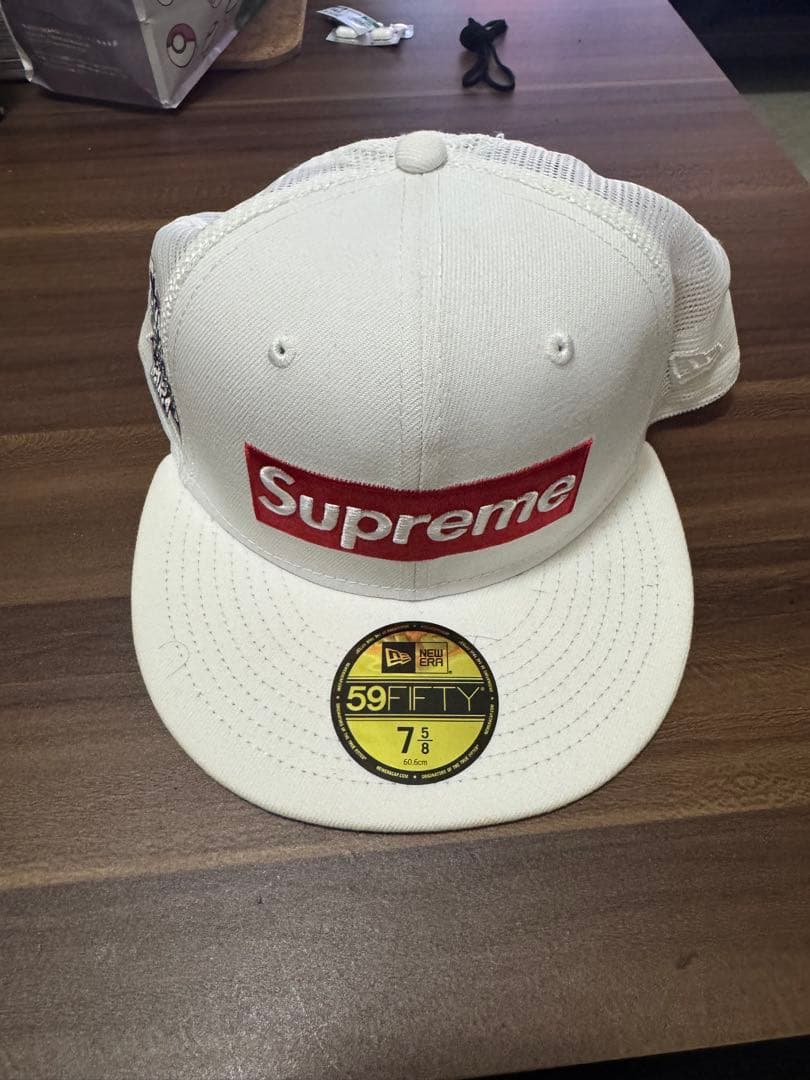 Supreme 59FIFTY ホワイトキャップ 7 5/8