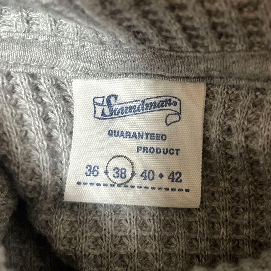 新品タグ付き Soundman ワッフルタートルネック 38