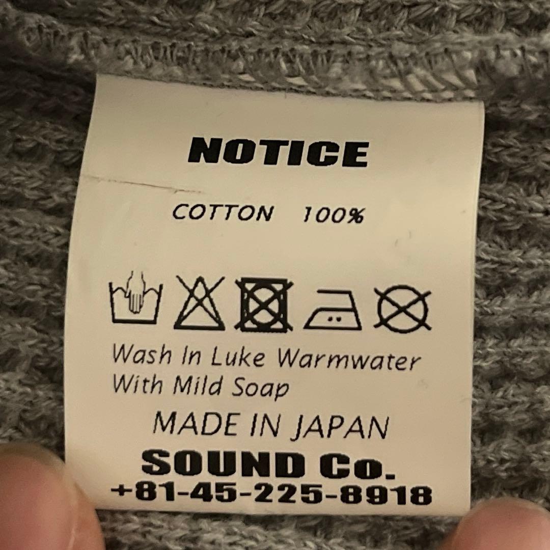 新品タグ付き Soundman ワッフルタートルネック 38