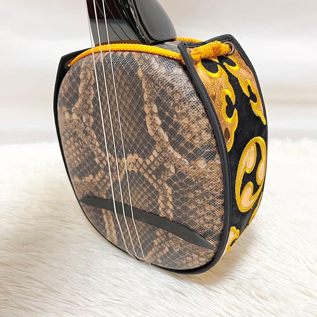 【ウィッスキー様】沖縄三線 人工皮 本体＋ケース＋教本付