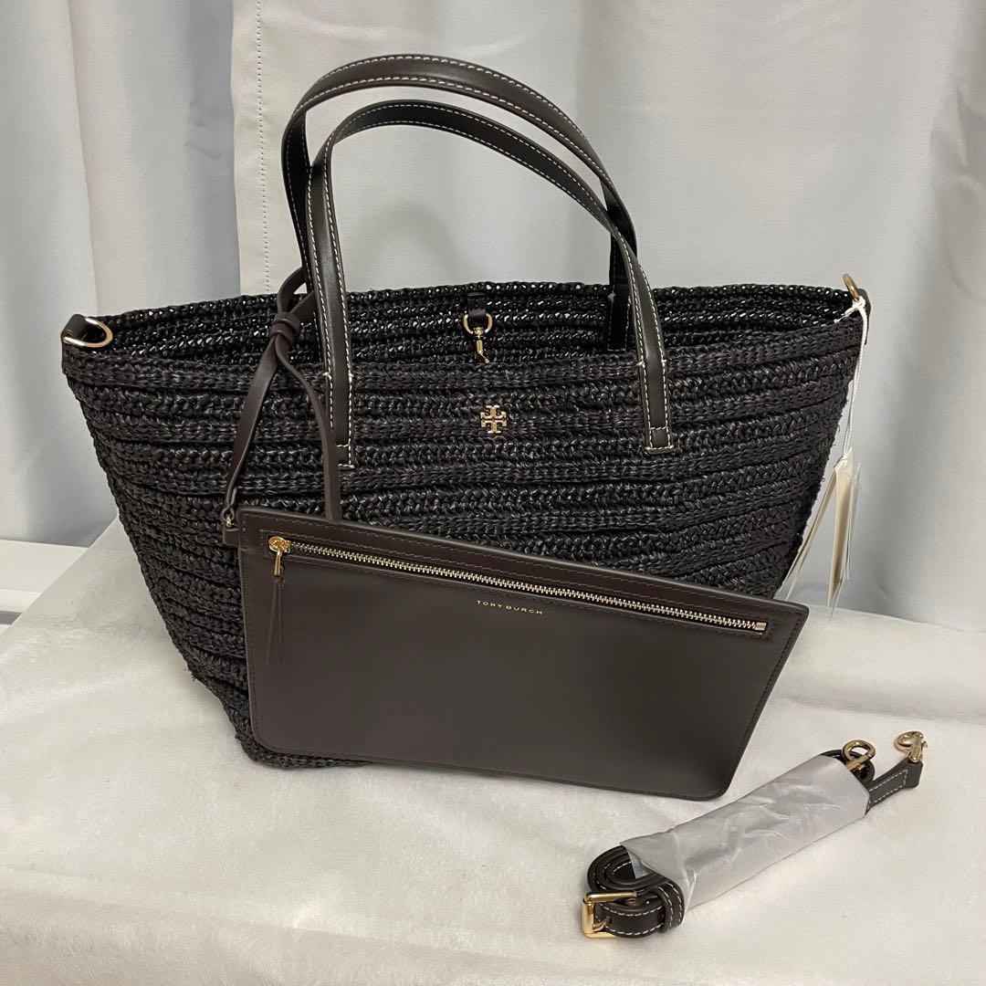 トリーバーチ ラフィアかごバッグ トートバッグ ショルダーバッグ
