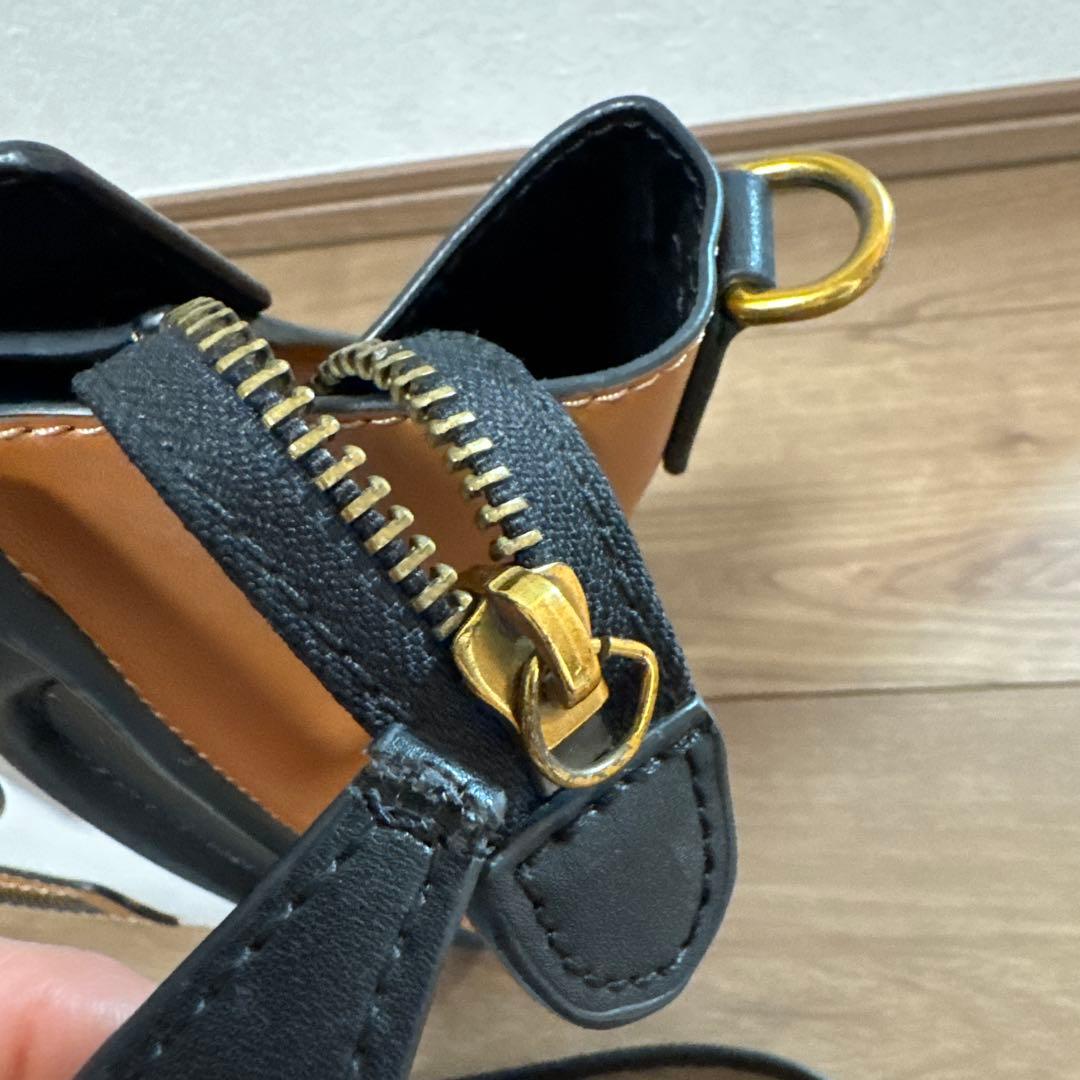 ハンドバッグ ホワイト/ブラウン/ブラック