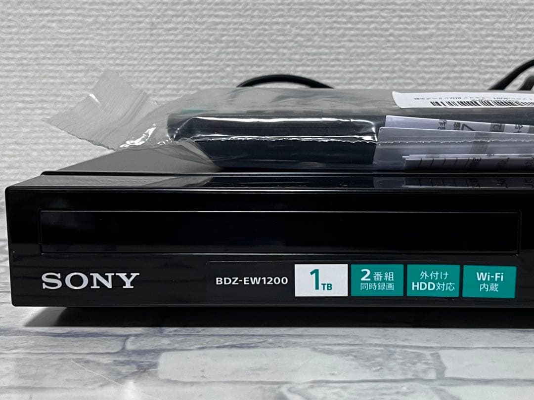 1TB 2番組録画　ソニー　ブルーレイレコーダー　BDZ-EW1200