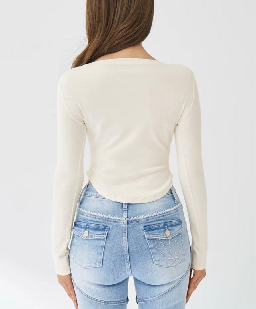 Darich♡ カーブシェイプシルエットロングTシャツ