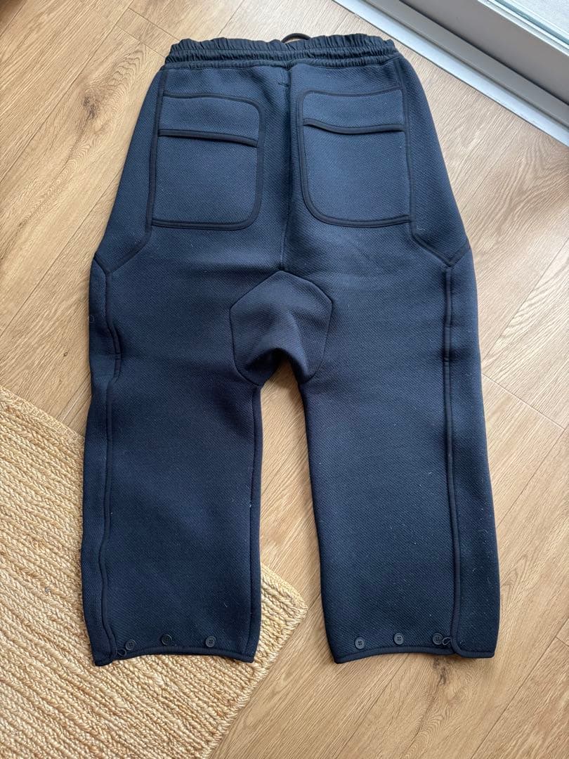 BYBORRE ニットボンディングパンツ Navy/Black (S)