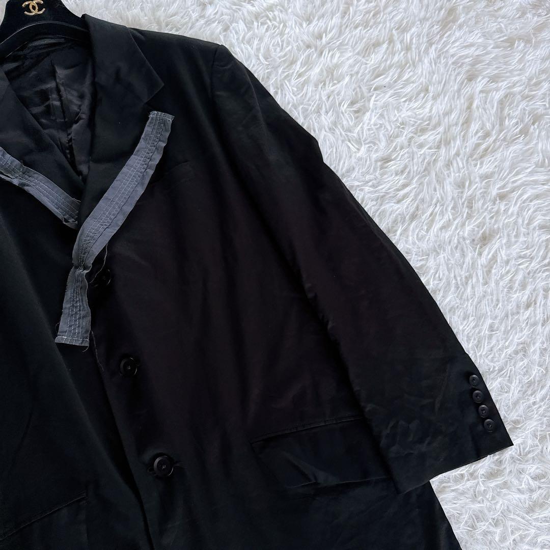【Y's for men】ロングジャケット チェスターコート ブラック サイズ1