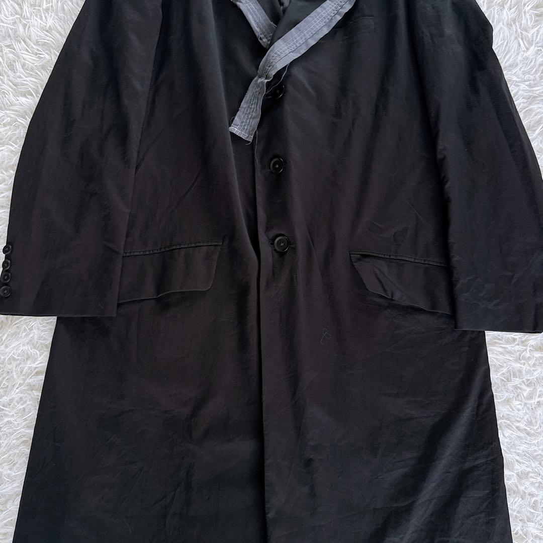 【Y's for men】ロングジャケット チェスターコート ブラック サイズ1