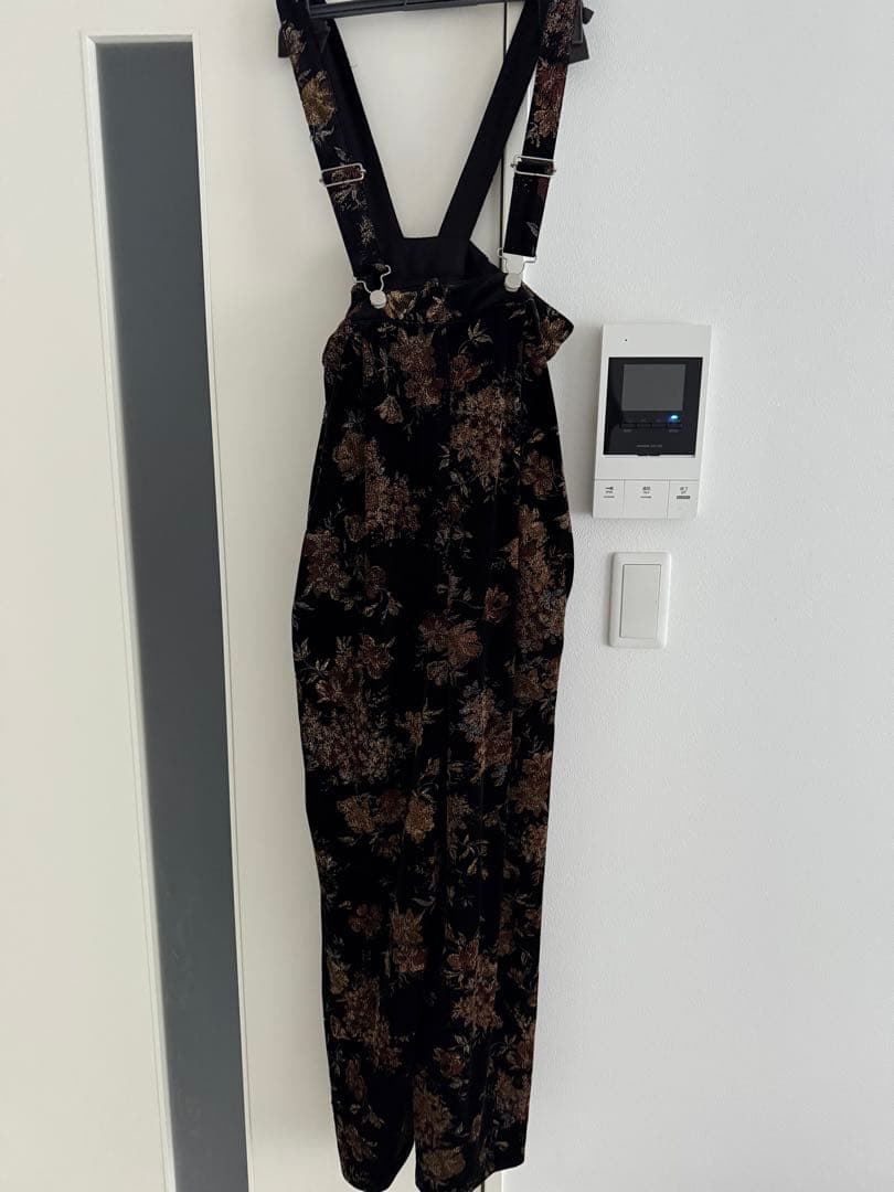 パンツ Ameri FLOWER PRINT VELOUR PANTS